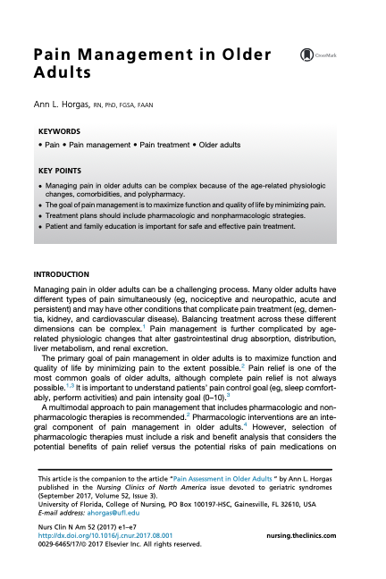 2017 Pain Managemen in Older Adults – Anestesiología Mexicana en Internet
