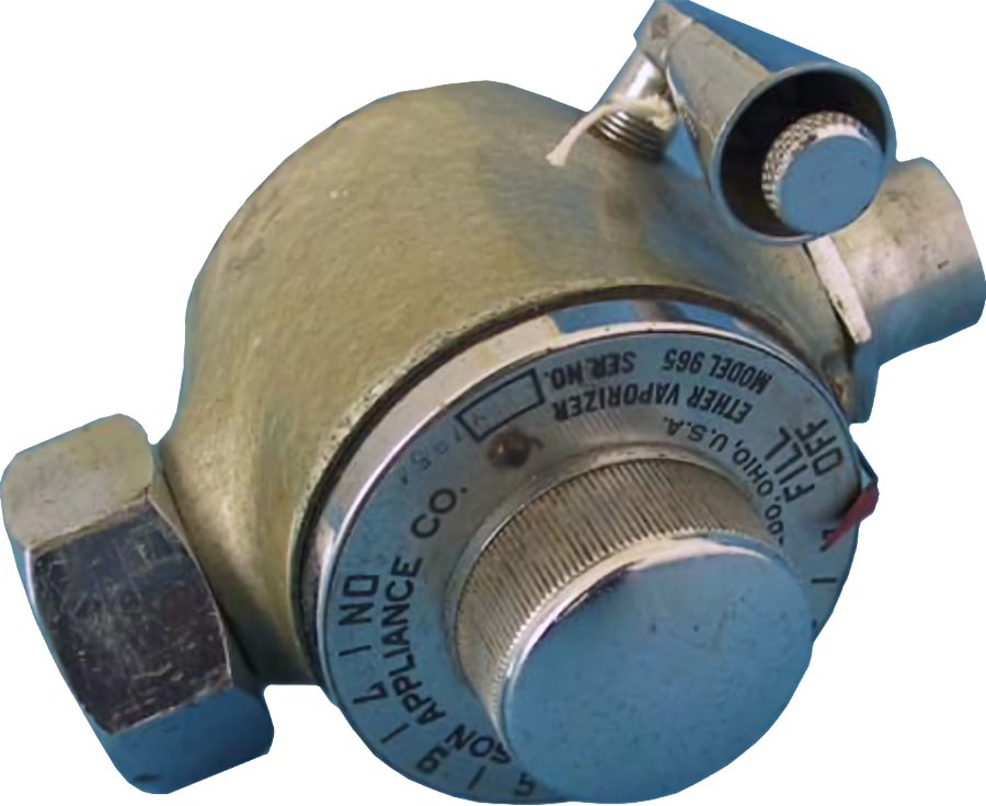 Vaporizador McKesson de éter. 1930-1940.