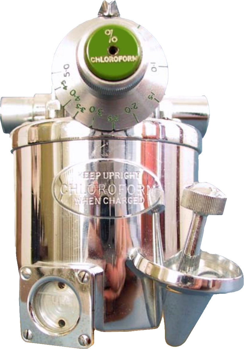 Vaporizador Cyprane de cloroformo (1940-1950).